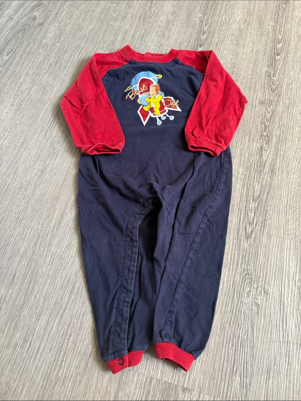 Curious George - Vintage One-Piece Navy and Red